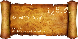 Órás Olaf névjegykártya